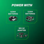 Metabo HPT 36V MultiVolt Cordless Brushless 3" x 21" Belt Sander, Power Sander Kit, Variable Speed, Auto Mode, Compatible with 18V/36V Metabo HPT Battery or AC Adapter, Tool Body Only, SB3608DAQ4
