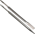 24-Inch SDS Plus Chisel Set, 3/4 Inch Flat Chisel and Point Chisel with Sds Plus Shank Ideal for Concrete Demolition, Tile Removal Chisel Tool for SDS Plus Hammer Drill Attachment