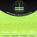 BeautyWill Custom Logo 10/20 Pack Safety Vest Class2 High Visibility Vest with Pockets Breathable Construction Vest Bulk