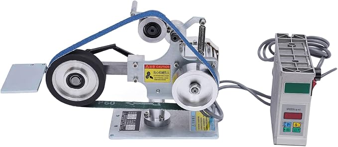 Belt Sander Electric Sanding Polishing Grinding Machine Vertical & Horizontal Use Woodworking Bench Sander Speed | Rotating Angle Adjustable for Metal Processing Jewelry Making Acrylic Polishing
