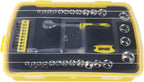 DNA MOTORING Home Repair Tool Set, Magnetic Screwdriver Socket Set, Ratchet Screwdriver Tools Set for Mechanics and DIY, w/Storage Box, Yellow, TOOLS-00036