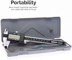 NEIKO 01407A Electronic Digital Caliper Measuring Tool, 0 - 6 Inches Stainless Steel Construction with Large LCD Screen Quick Change Button for Inch Fraction Millimeter Conversions, Digital Caliper Measuring Tool