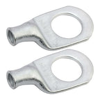 SELTERM 2pcs 8 AWG 1/2" Stud Tinned Copper Wire Lugs, Battery Cable Ends, Ring Terminals, 8 Gauge Terminal Connectors, UL Marine Grade Electrical Connectors