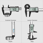 Kynup Digital Caliper with Large Screen, Caliper Measuring Tool, Micrometer Caliper Digital, Caliper Tool for Mechanics, Jewelers, Woodworkers, Inch and Millimeter Conversion (6Inch/150mm)