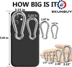 Spring Snap Hooks, 304 Stainless Steel Metal Clip Heavy Duty Rope Connector Small Snap Clamp Key Chain Link Buckle for Hammock Swing Set Outdoor Travel Camping Fishing Hiking