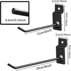 120 Packs Slatwall Hooks 6 and 8 Inch Slatwall Accessories Slat Wall Hooks Heavy Duty Pegboard Hooks for Room Garage Shop Retail Display