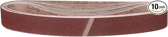 1-1/2 x 30 Inch Sanding Belt, 10 Pcs 80 Grit Knife Sharpener Belts Work Sharpening for Belt Sander Knife Carving Tool Metal Working