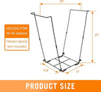 CAMPFIRE Trash Bag Holder Fits 30-45 Gallon Bags, Multi-Use Garbage Bag Holder, Portable to Use Leaf Bag Holder for Yard, Camping, Parties, and Leaf Collector