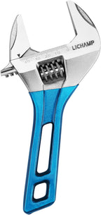 Lichamp 8-Inch Stubby Adjustable Wrench with 44 mm Wide Jaw Opening for Plumbing Automotive and Industry Tight Spaces Work