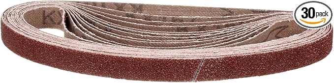 1/2 x 18 Inch Sanding Belt, 30 Pcs 80 Grit Knife Sharpener Belts Work Sharpening for Belt Sander Knife Carving Tool Metal Working