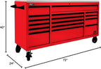 Homak 72” Roller Cabinet w/Stainless Steel Top RS Pro Workstation (Fury Red)