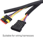 Alex Tech 100ft - 1/4 inch Split Wire Loom Tubing - Black