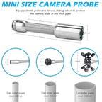 Sanyipace Sewer Camera 165FT/50M with WiFi Wireless Transmission, Drain Camera with Lights, Pipe Sewer Scope Inspection Camera with IP68 Waterproof Camera Probe, 7" Color Screen, Camera Guide Wheel