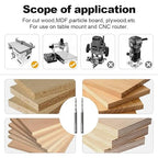 FivePears Up&Down Cut Spiral Router Bits Set for CNC, 1/8 inch Cutting Diameter and 1 inch Cutting Length 1/4 inch Shank Carbide End Mill Router Bit for Wood Carving Engraving Grinding Grooving