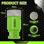 Diamond Core Drill Bit - 1-1/4" Granite Hole Saw 32mm Porcelain Drill Bits Vacuum Brazed for Porcelain Tile Granite Marble Masonry