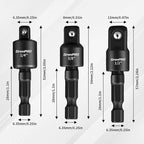 19 Pcs Flexible Drill Bit Extension Kit, Includes 2 Pcs 105° Right Angle Drill Attachment, 3 Pcs Rotatable Socket Adapter, 10+2 Pcs Screwdriver Bits & Bendable Extension for Tight Spaces