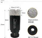 SHDIATOOL Diamond Core Drill Bits 1-1/4 Inch for Porcelain Ceramic Tile Marble Brick Vacuum Brazed Hole Saw 32mm