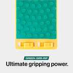 MICROJIG - GRR-RIP BLOCK Smart Push Block for Router Table, Jointer, Band Saws, and Table Saws, Includes 4 Auto-Drop Smart Heels, Extreme Grip, GB-1, Yellow/Green