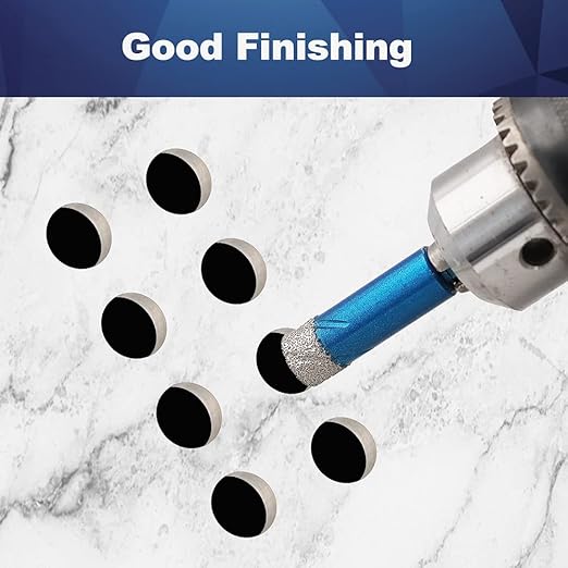 Diamond Drill Bit - BRSCHNITT 1/4 5/16 3/8 1/2 inch Masonry Drill Bits Set for Porcelain Tile Ceramic Stone Granite Marble,Hex Shank Diamond Hole Saw Drill Bit(10psc/Pack).