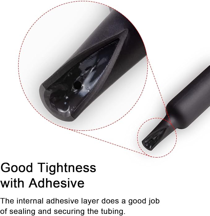 1 inch (Diameter) 3:1 Dual Wall Adhesive Heat Shrink Tubing, Large Glue Lined Marine Cable Sleeve Tube, Premium Wire Wrap Protector for DIY by MILAPEAK (4 Feet, Black)