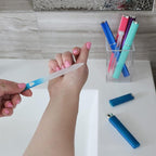 BONA FIDE BEAUTY Czech Glass Files for Nails, 5-Pieces Manicure Glass Fingernail Files with Cases (Malibu Color Set)