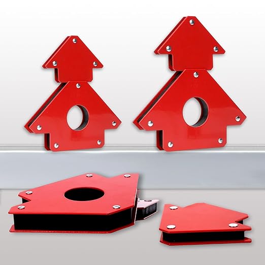 Welding Magnets 25LBS&55LBS&75LBS 3Pcs Welding Magnetic Holder Heavy Duty Magnetic Tools and Accessories for 45, 90, and 135 Degree Angles Super Strong Welding Magnets and Clamps