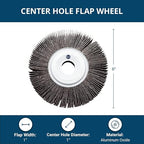 Benchmark Abrasives Aluminum Oxide 6 Inch Center Hole Flap Wheel - Bench Grinder Wheel 1” Length 1" Arbor Sander for Deburring, Sanding, Grinding, Rust Paint Removal Polishing Wheel - 240 Grit