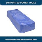 Benchmark Abrasives Buffing Compound for Polishing Removing Scratches Edge Finishing Cleaning for Non-Ferrous Metals Plastics Synthetic Materials, 1 Pound Bar (Blue Plastic)