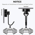 Tohoer Magnetic Hooks, Neodymium Magnets Hook Heavy Duty 30LBS with Rust Proof for Fridge, Refrigerator, Oven, Grill, BBQ, Key, Tools Holder, Utensil, Kitchen, Outdoor, Magnet for Hanging Wreaths