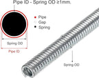 MECCANIXITY Spring Tube Bender OD 12mm/0.47" Steel Spring Pipe Copper Tubes 1100mm/43.31" Long for 5/8" Copper Pipe(16mm) in Home Renovations,Electrician Wiring Bending Pipe(insert-pipe use)