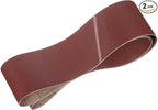 HARFINGTON 6 x 89 Inch Sanding Belts, 2 Pcs 150 Grits Aluminum Oxide Abrasive Belt Sander File Belt for Woodworking, Metal Polishing, Knife Sharpener