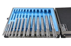 Accusize Industrial Tools Dowel Pin Reamer Size: 0.1230" Thru 0.4995", HSS M2 Premium Chucking Reamer Set, Right Hand Cut, 14 pcs Set, 5528-ST00