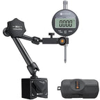 Neoteck 0-1”/0.0005" Digital Dial Indicator Gauge and 132 lbs (60kg) Max Pull Magnetic Base,Digital Dial Indicator Set with Inch/Metric Conversion for 3D Printer and CNC Machine-Black