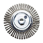 Benchmark Abrasives 6" x 1/4" Stringer Bead Wire Wheel with 5/8"-11 Thread, for Weld Cleaning, Weld Spatter Removal, Stripping, Deburring, Use with Angle Grinders - (6" x 1/4", Stainless) (Stainless)