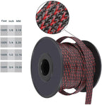 PET Expandable Braided Sleeving Wire Loom 1/2 Inch Cable Wrap Cable Sleeve Wire Protector Sleeve Tubing 100Feet, Red&Black