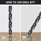 TiAIN Coating Cobalt Drill Bit Set, Multifacet Tip 29Pcs M35 Jobber Drill Bit Kit for Hardened Metal, Stainless Steel, Cast Iron and Soft Materials, with Metal Index Storage Box, 1/16"-1/2"