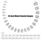 (Patent)CKE Upgraded Nut & Bolt Thread Checker Wire Loop Design - 44 Male/Female - Inch & Metric Detachable Nut and Bolt Thread Size Checker Identifier Gauges