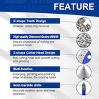 SHDIATOOL Diamond Tile Drill Bits Kit 13pcs, Porcelain Hole Saw Sets, Core Bits Cutter for Drilling Ceramic Marble Granite (6/6/8/20/25/35/50/75/100/20MM/2/6MM/4.5“)