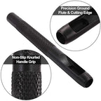 Spurtar Hollow Punch Set 12 Pieces 1/8"- 3/4" Heavy Duty Carbon Steel Round Leather Hole Tool Leather Punch Set Kit for Watch Cloth Belt Gaskets with Storage Bag (Black)