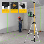 MOETER 15.7ft/4.8M Laser Pole Mount, Telescoping Laser Level Pole with Tripod, with Adjustable Bracket, 1/4"-20 & 5/8"-11 Thread Adapters for Rotary and Line Lasers