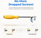 toolant 8PCS Magnetic Screwdrivers Set,4 Phillips and 4 flat head screwdriver,Comfort grip With Color Coded And Magnetizer For Woodworking,Home repairs and other screw driving applications