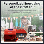 AlgoLaser 3W Laser Engraver Machine: Portable & Smart with 3.5" Touch Screen, Hand Drawing/Wireless/SD Card/Offline Engraving, AlgoOS 2.0 Self Developed System for Wood, Acrylic, Leather