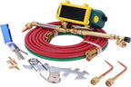 Oxygen Acetylene Torch Kit, Professional Welding Cutting Kit, Long Pipe Brass Nozzle Welding Torch Kit with Gauge Oxygen Acetylene, Portable Oxyacetylene Welding and Cutting Torch Kit Red