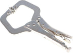 findmall 5Pcs 6 Inch Locking C Clamps with Swivel Pads Heavy Duty C-Type Locking Plier Table and Tool Vise Grip for Shop Home Farm and Automotive DIY Woodworking Welding Cabinetry Pocket Hole Joinery