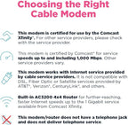 Motorola MG8702 | DOCSIS 3.1 Cable Modem + Wi-Fi Router (High Speed Combo) with Intelligent Power Boost | AC3200 Wi-Fi Speed | Approved for Comcast Xfinity, Cox, and Charter Spectrum