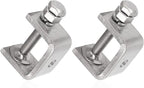 Stainless Steel C Clamps Mini 1 Inch for Mounting, Heavy Duty Metal U Clamps for Metal Working, Small Desk Clamp with Stable Wide Jaw Opening & Protective Pads/I-Beam Design (2pcs)