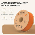 Official Creality Hyper PLA Filament 1.75mm, High Speed PLA 30-600mm/s 3D Printer Filament, Dimensional Accuracy +/-0.02mm, Fit Most FDM 3D Printers，1KG(2.2lbs) Spool Orange