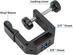 CAMVATE C Clamp(Widen) with Multiple 1/4"-20 and 3/8"-16 Threads (2.25" Neck) - 3305