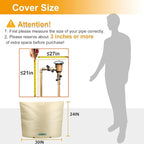 Backflow Preventer Cover Insulated (5˚F) with Thicker 7 Layers Fabric - 30" W x 24" H with Aluminum Foil Backflow Cover for Winter Pipe Freeze Protection - Sprinkler Covers for Outside