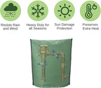 Outdoor Backflow Preventer Insulation Cover，Insulated Pouch for Winter Pipe Freeze Protection Sprinkler Valves in Snow or Sun Exposure, Waterproof Sprinkler Valve System Cover (16 " W x 20 " H, Green)